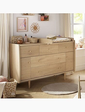 Chambre bébé évolutive My Love, Lit 140x70 évolutif et Commode à langer - SAUTHON