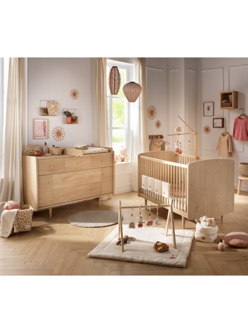 Chambre bébé évolutive My Love, Lit 140x70 évolutif et Commode à langer - SAUTHON - Kiabi