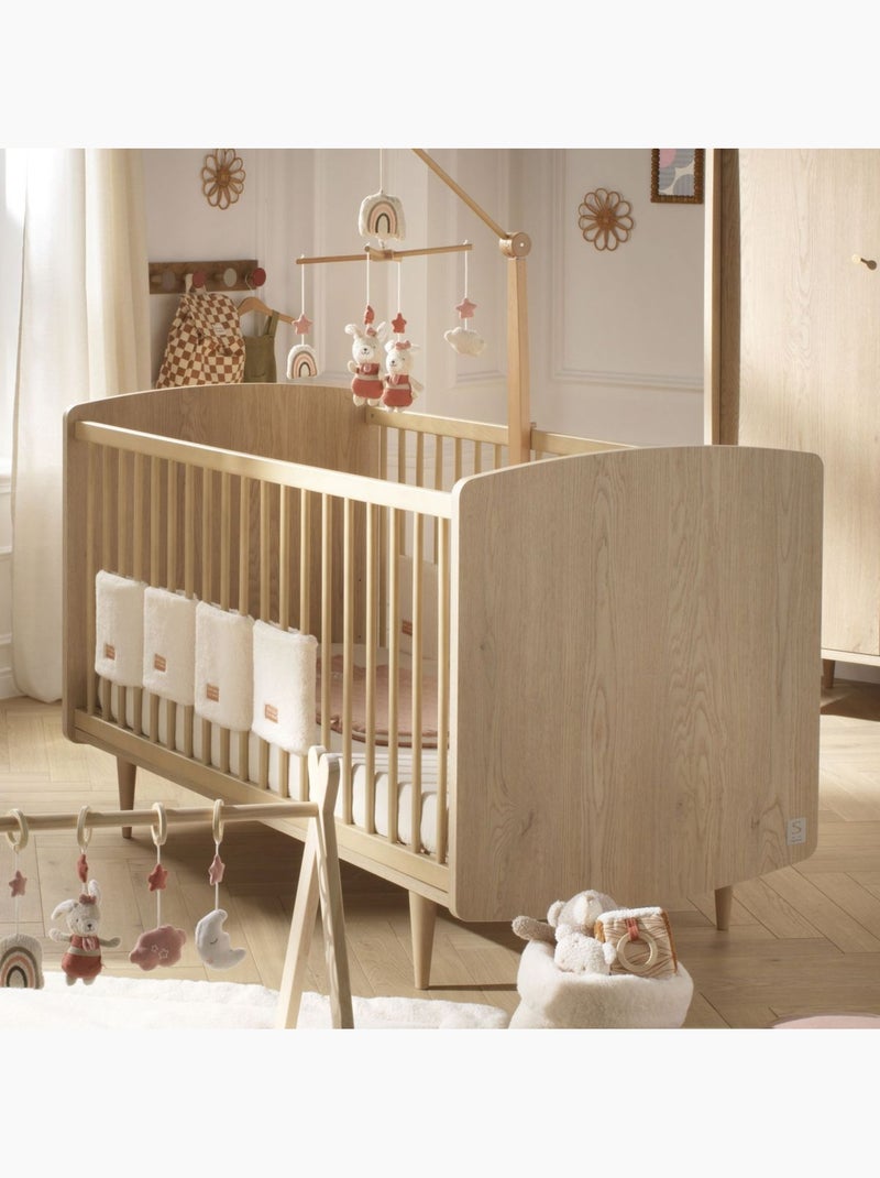 Chambre bébé évolutive My Love, Lit 140x70 évolutif et Commode à langer - SAUTHON Marron - Kiabi