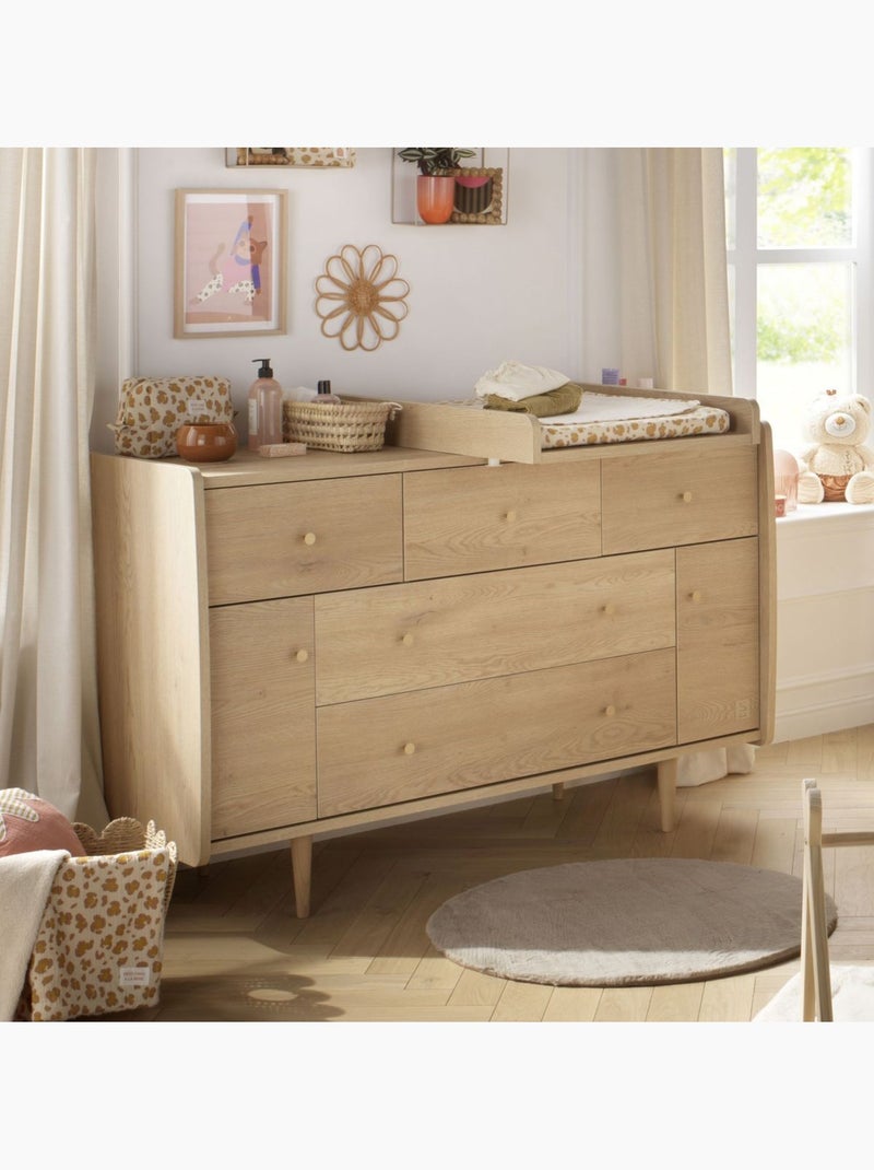 Chambre bébé évolutive My Love, Lit 140x70 évolutif et Commode à langer - SAUTHON Marron - Kiabi