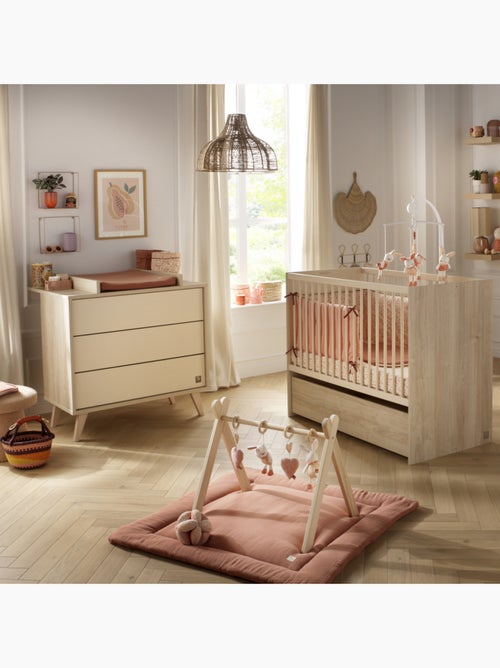 Chambre bébé, Lit 120x60 évolutif et Commode à langer 3 tiroirs - SAUTHON - Kiabi
