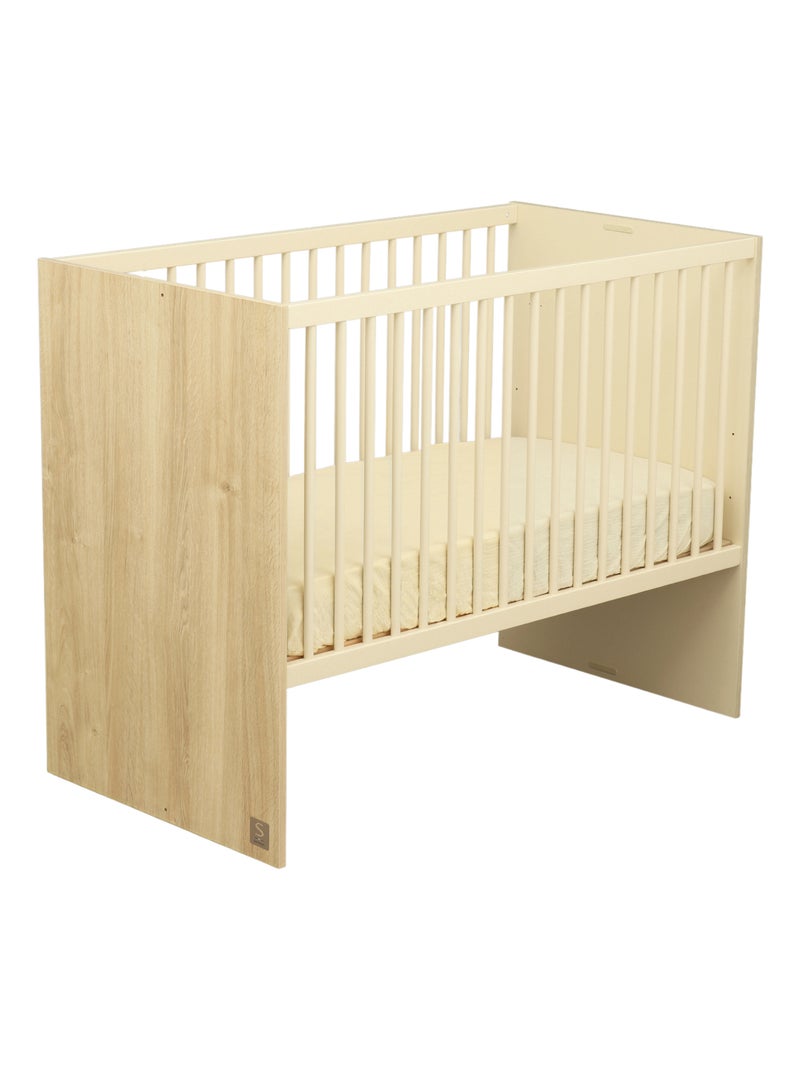 Chambre bébé, Lit 120x60 évolutif et Commode à langer 3 tiroirs - SAUTHON Beige - Kiabi