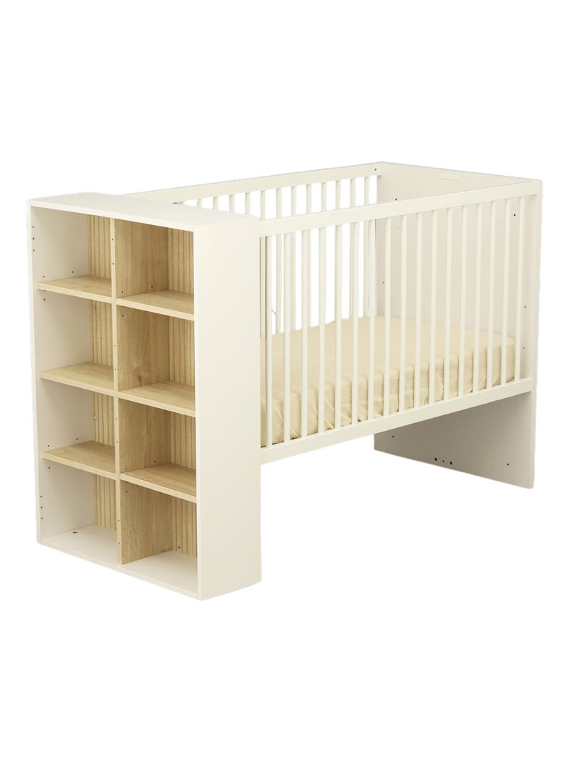 Chambre bébé, Lit 120x60 évolutif et Commode à langer 3 tiroirs - SAUTHON Blanc - Kiabi