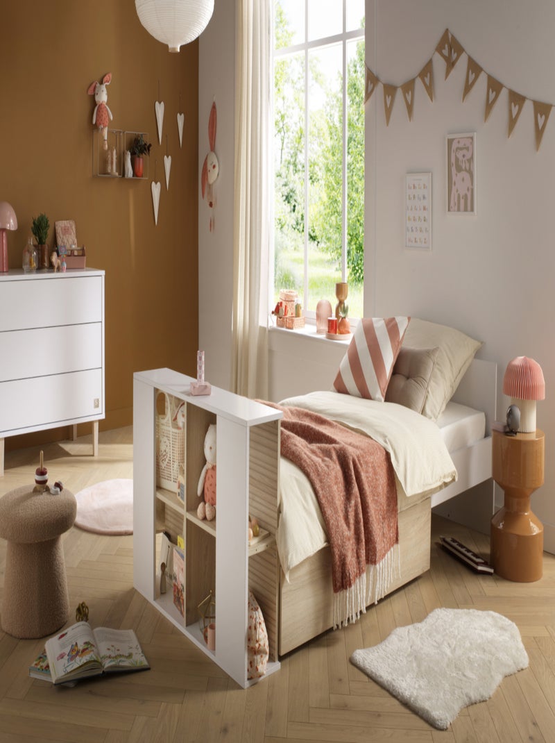 Chambre bébé, Lit 120x60 évolutif et Commode à langer 3 tiroirs - SAUTHON Blanc - Kiabi