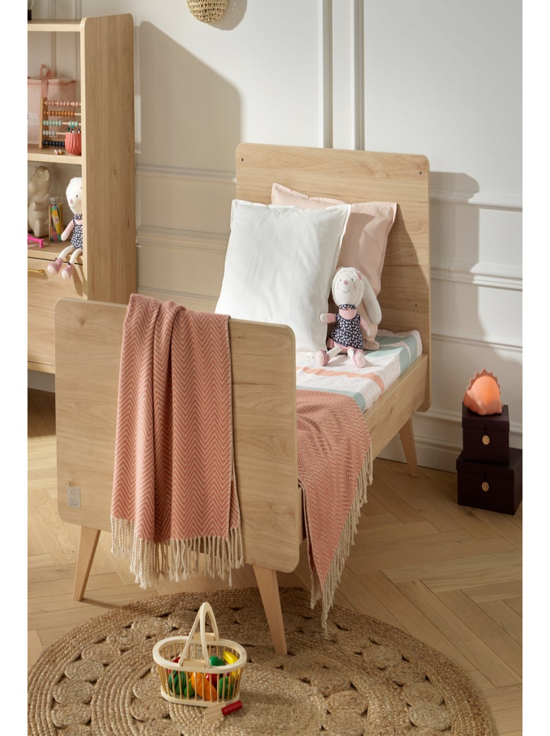 Chambre bébé, Lit bébé évolutif et Commode à langer - SAUTHON Marron - Kiabi