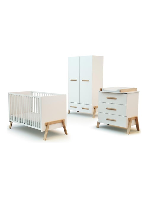 Chambre bébé lit, commode à langer et armoire canaille en bois - Kiabi Chambre bébé lit, commode à langer et armoire canaille en bois - Kiabi