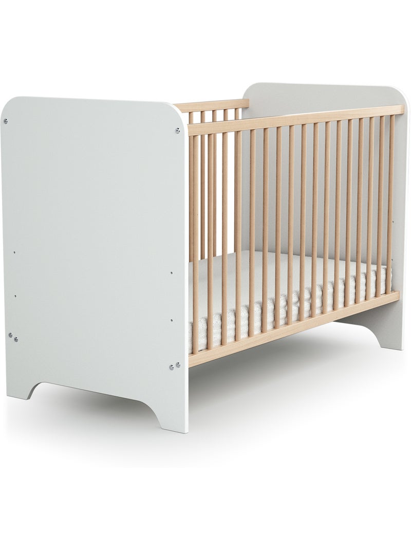 Chambre bébé lit, commode à langer et armoire en bois carrousel Beige/Blanc - Kiabi