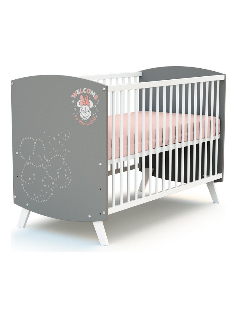 Chambre bébé lit et commode à langer DISNEY Letters Minnie Gris - Kiabi