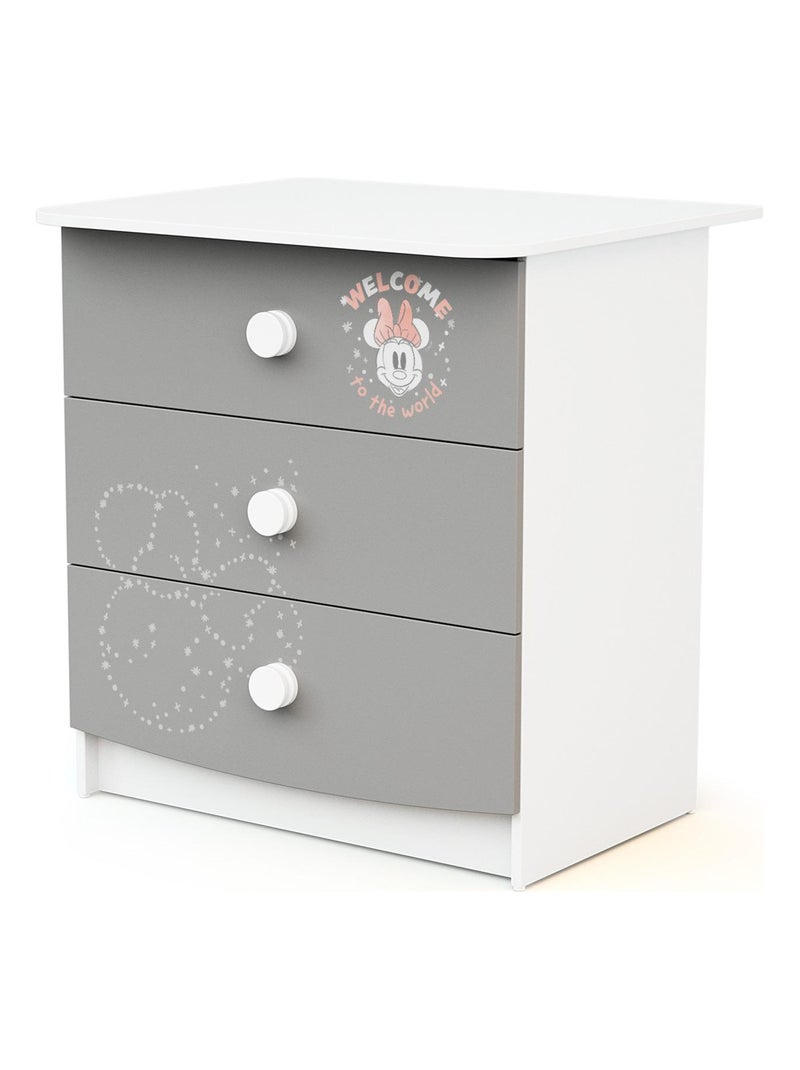 Chambre bébé lit et commode à langer DISNEY Letters Minnie Gris - Kiabi