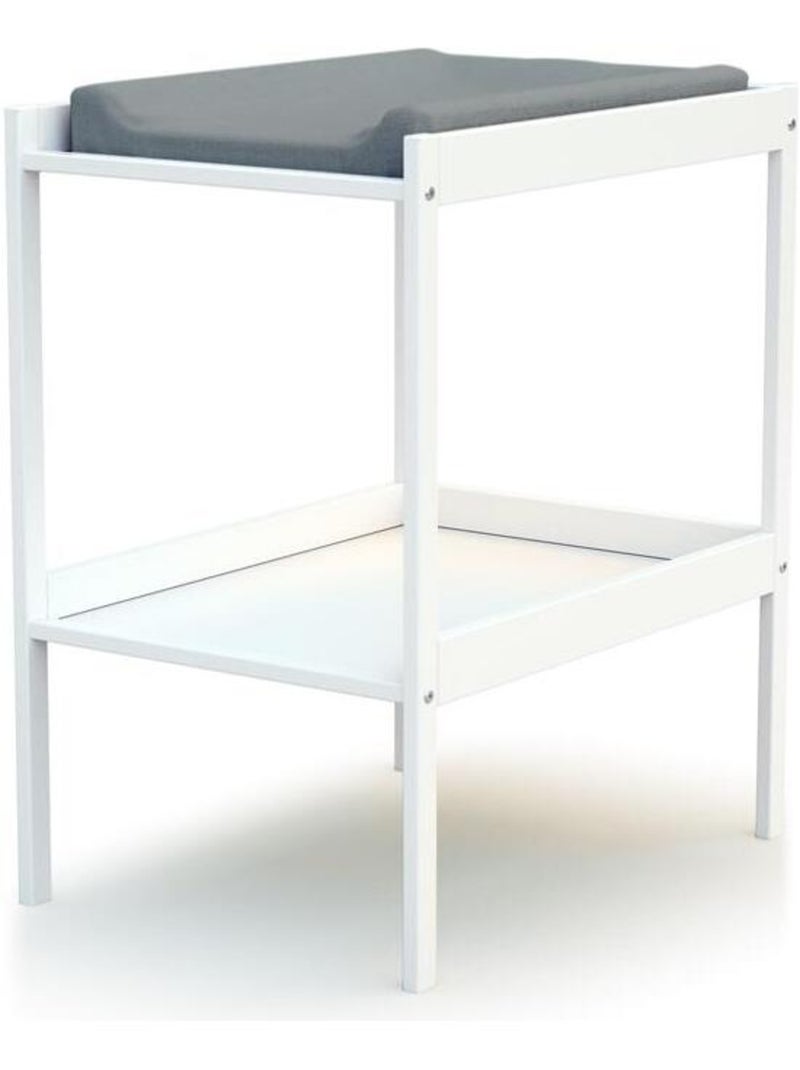 Chambre bébé lit et table à langer en bois milo Blanc - Kiabi
