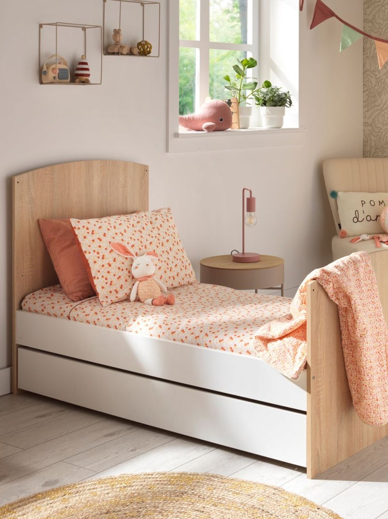 Chambre bébé, Lit évolutif et Commode à langer - SAUTHON Blanc Marron - Kiabi