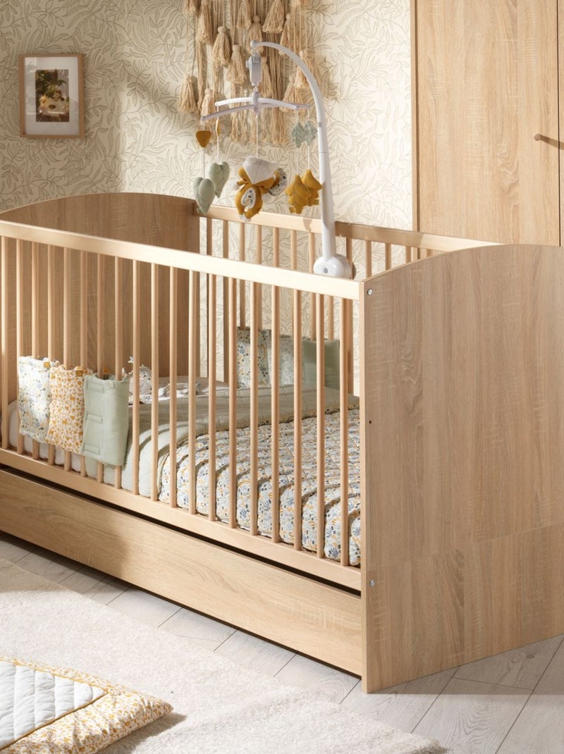Chambre bébé, Lit évolutif et Commode à langer - SAUTHON Marron - Kiabi