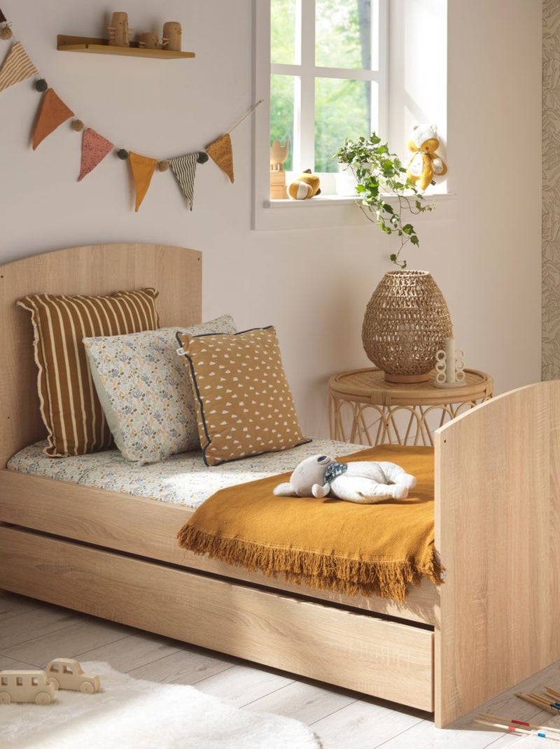 Chambre bébé, Lit évolutif et Commode à langer - SAUTHON Marron - Kiabi