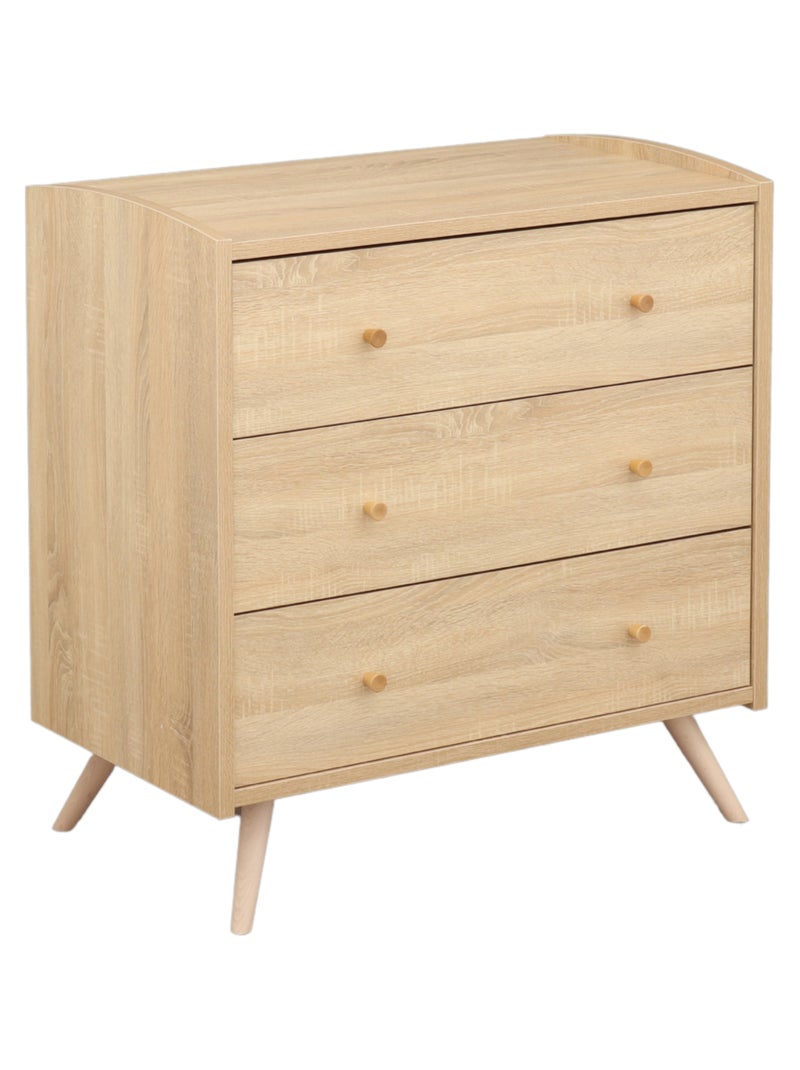 Chambre bébé, Lit évolutif et Commode à langer - SAUTHON Marron - Kiabi
