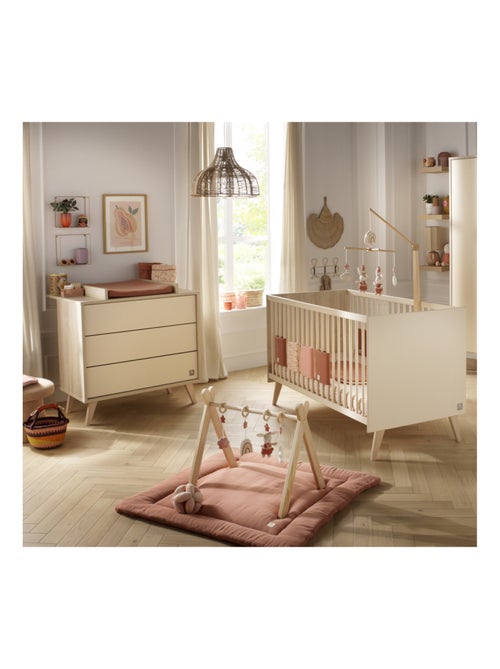 Chambre bébé, Lit évolutif et Commode à langer 3 tiroirs - - Kiabi
