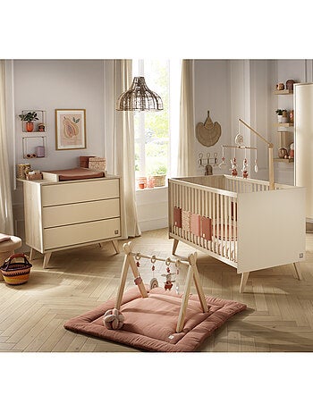 Chambre bébé, Lit évolutif et Commode à langer 3 tiroirs - SAUTHON