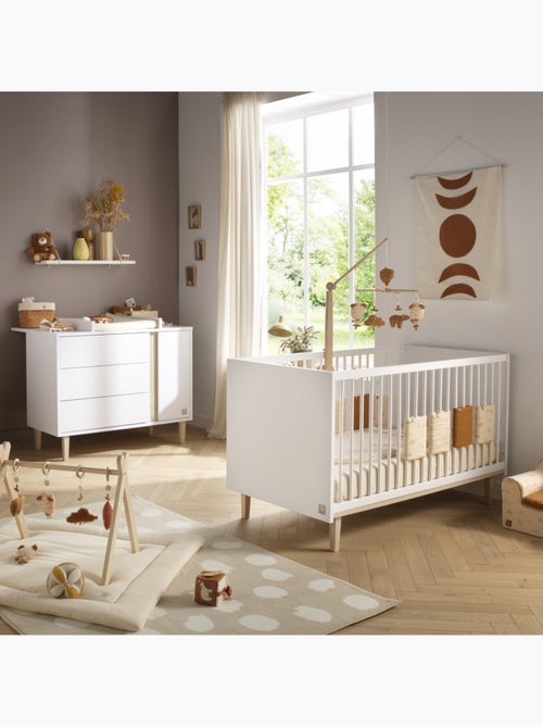 Chambre bébé, Lit évolutif et Commode à langer 3 tiroirs et 1 porte - SAUTHON - Kiabi