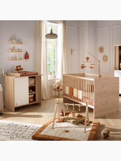 Chambre bébé, Lit évolutif et Commode à langer avec claustra - SAUTHON - Kiabi