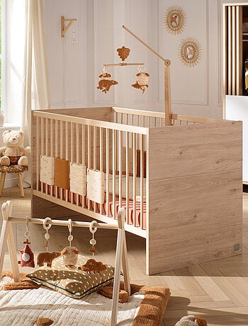 Chambre bébé, Lit évolutif et Commode à langer avec claustra - SAUTHON