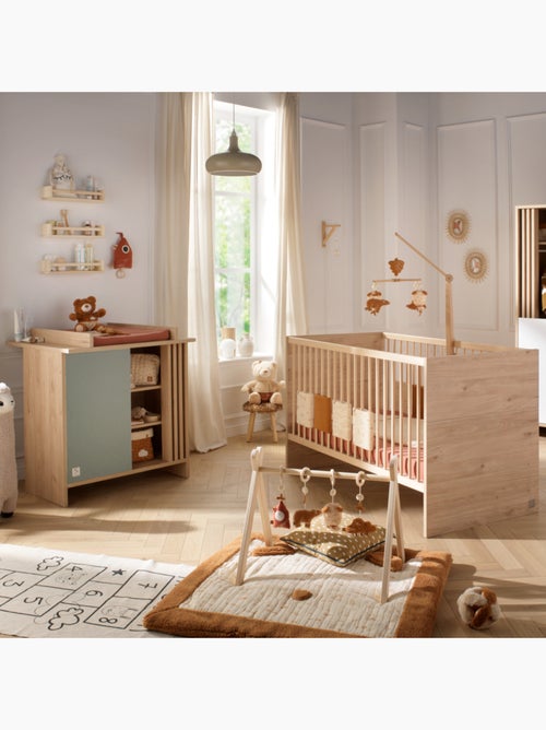 Chambre bébé, Lit évolutif et Commode à langer avec claustra - SAUTHON - Kiabi
