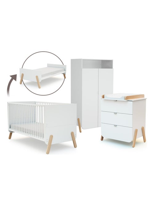 Chambre bebé lit,commode à langer et armoire - Kiabi Chambre bebé lit,commode à langer et armoire - Kiabi