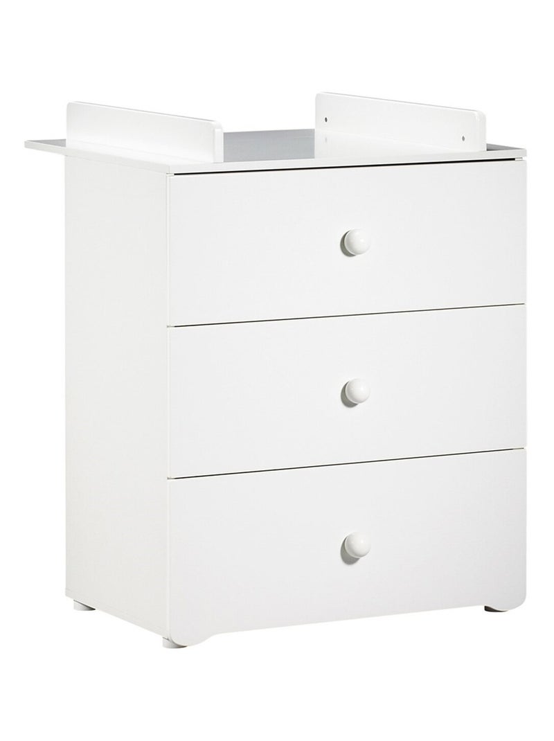 Chambre complète bébé avec lit 120x60cm à barreauxet commode à langer 3 tiroirs - BABYPRICE Blanc - Kiabi