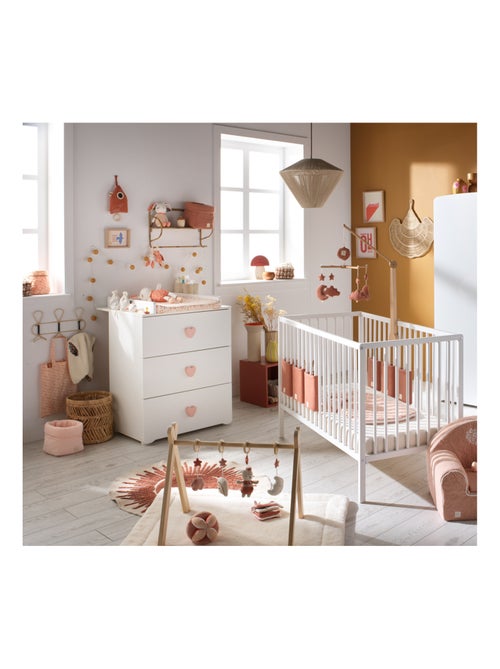 Chambre complète bébé avec lit 120x60cm à barreauxet commode à langer 3 tiroirs - BABYPRICE - Kiabi