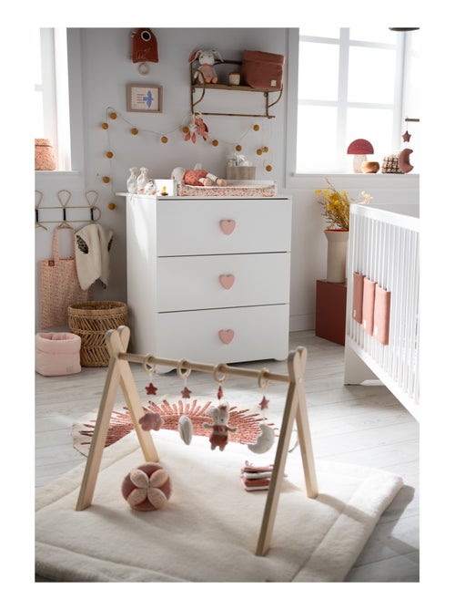 Chambre complète bébé avec lit 120x60cm à barreauxet commode à langer 3 tiroirs - BABYPRICE - Kiabi