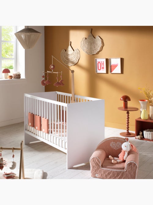 Chambre complète bébé avec lit 120x60cm, commode à langer et armoire 2 portes - BABYPRICE - Kiabi