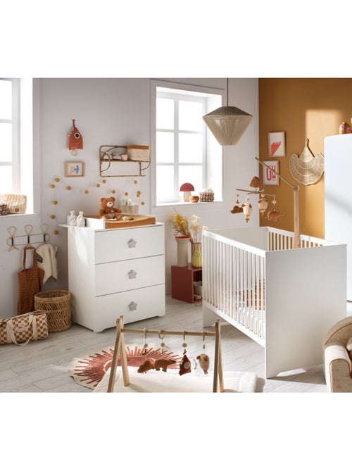 Chambre complète bébé avec lit 120x60cm et commode à langer - BABYPRICE - Kiabi