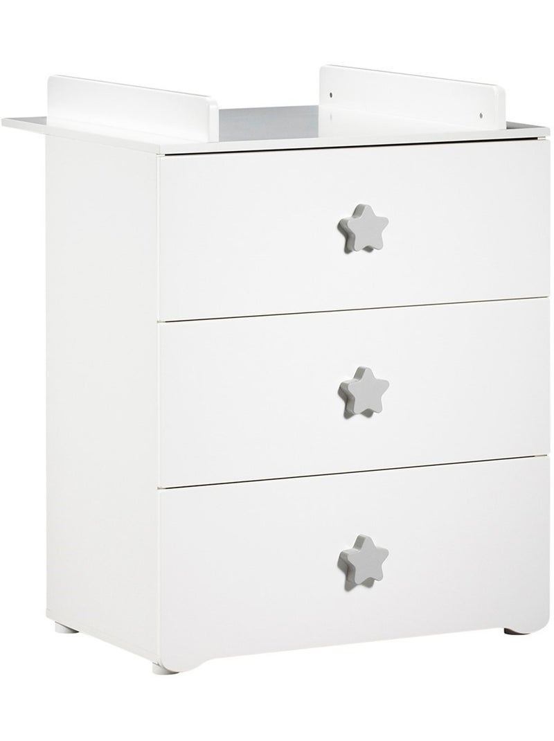 Chambre complète bébé avec lit 120x60cm et commode à langer - BABYPRICE Blanc Gris - Kiabi