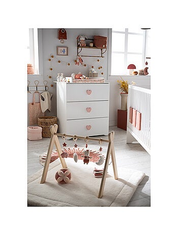 Chambre complète bébé avec lit 120x60cm et commode à langer 3 tiroirs - BABYPRICE