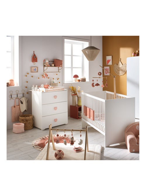 Chambre complète bébé avec lit 120x60cm et commode à langer 3 tiroirs - BABYPRICE - Kiabi
