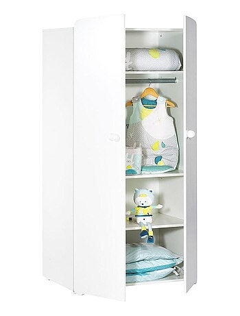 Chambre complète bébé avec lit 120x60cm, commode à langer et armoire 2 portes - BABYPRICE