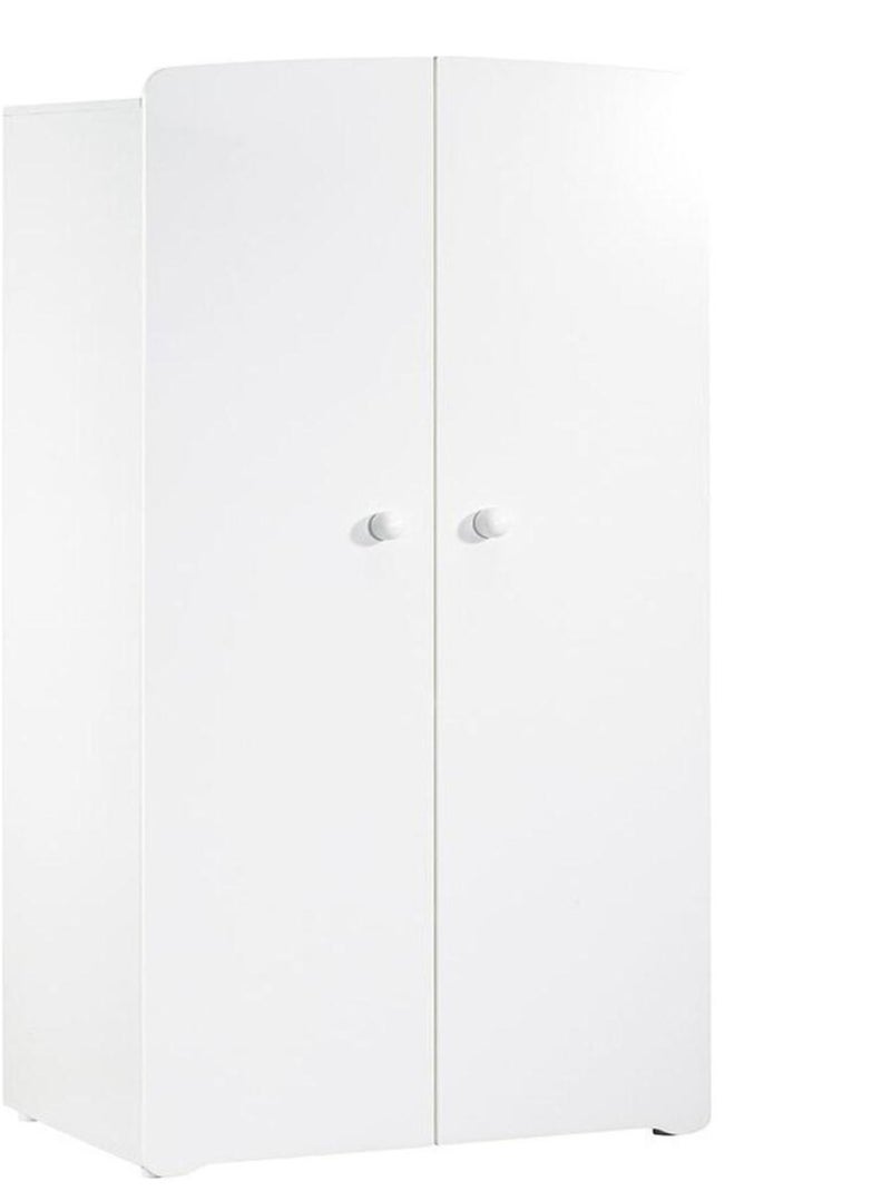 Chambre complète bébé avec lit à barreaux, commode à langer et armoire 2 portes - BABYPRICE Blanc - Kiabi
