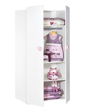 Chambre complète bébé avec lit 120x60cm, commode à langer et armoire 2 portes - BABYPRICE