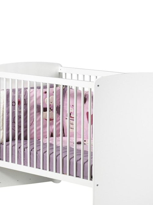 Chambre complète bébé avec lit à barreaux, commode à langer et armoire 2 portes - BABYPRICE - Kiabi