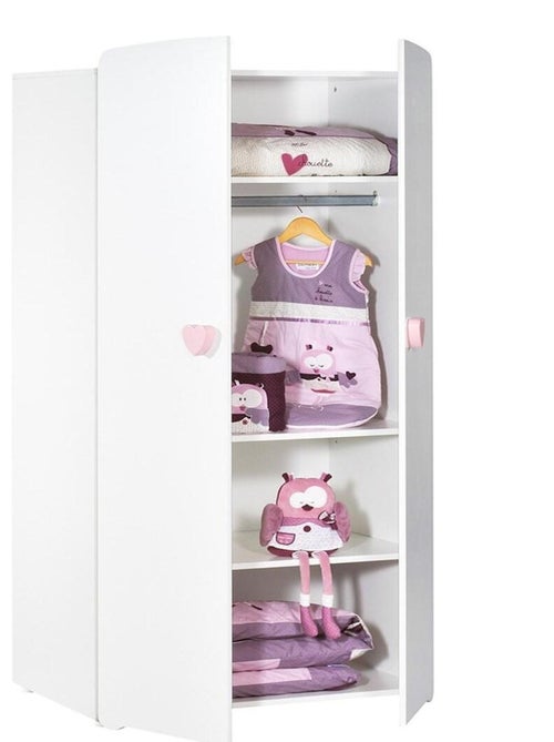 Chambre complète bébé avec lit à barreaux, commode à langer et armoire 2 portes - BABYPRICE - Kiabi