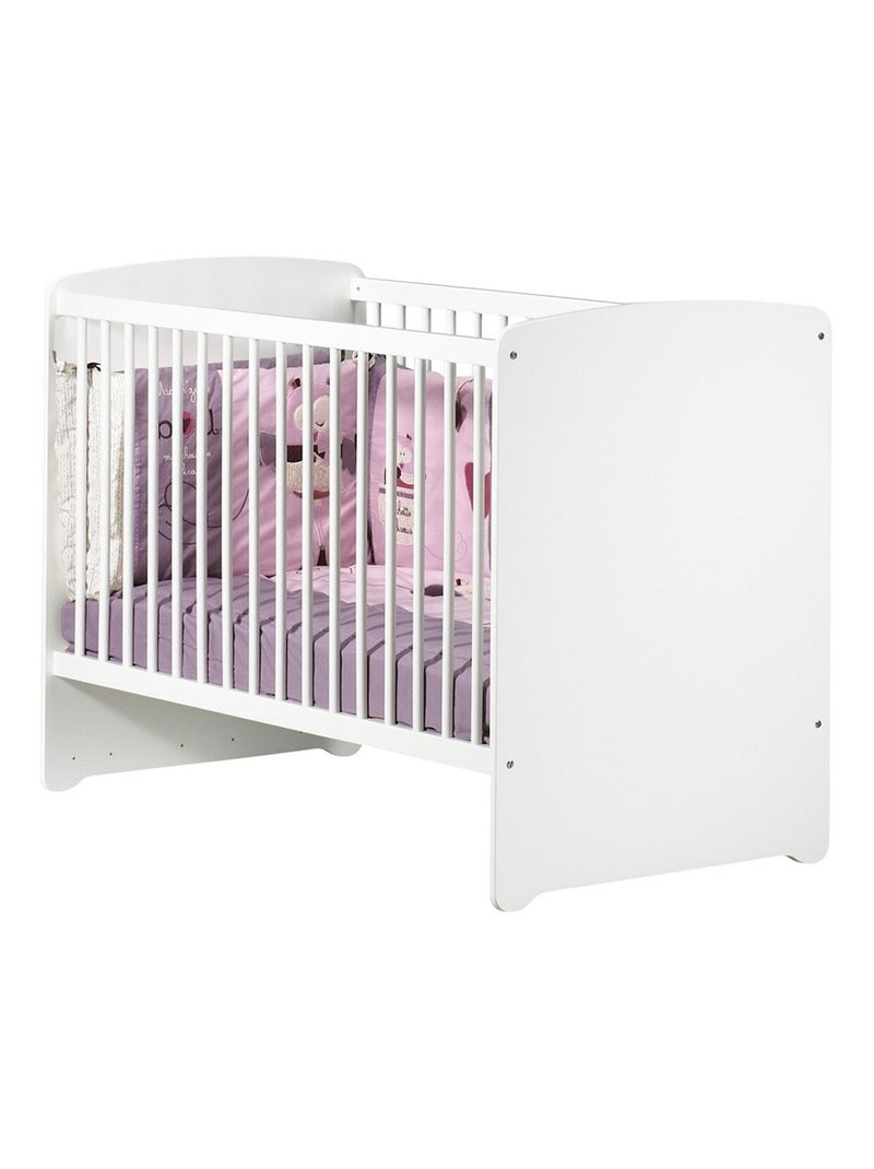 Chambre complète bébé avec lit à barreaux et commode à langer - BABYPRICE Blanc Rose - Kiabi