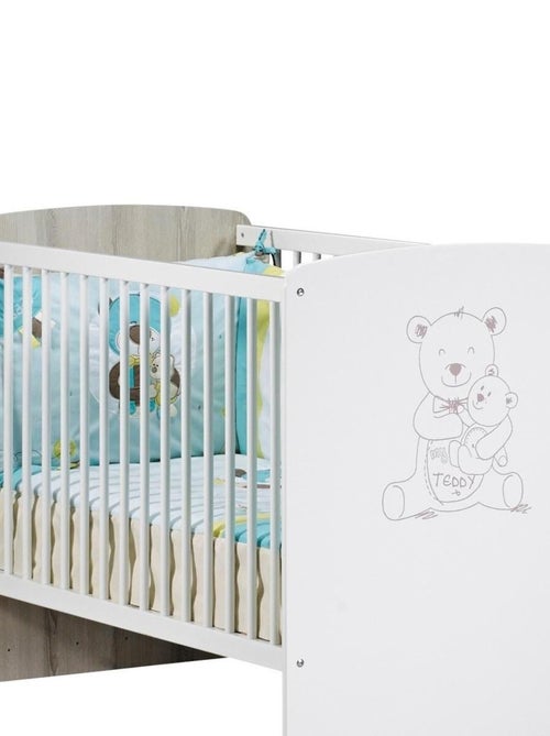 Chambre duo lit et Commode à langer en bois - BABYPRICE - Kiabi
