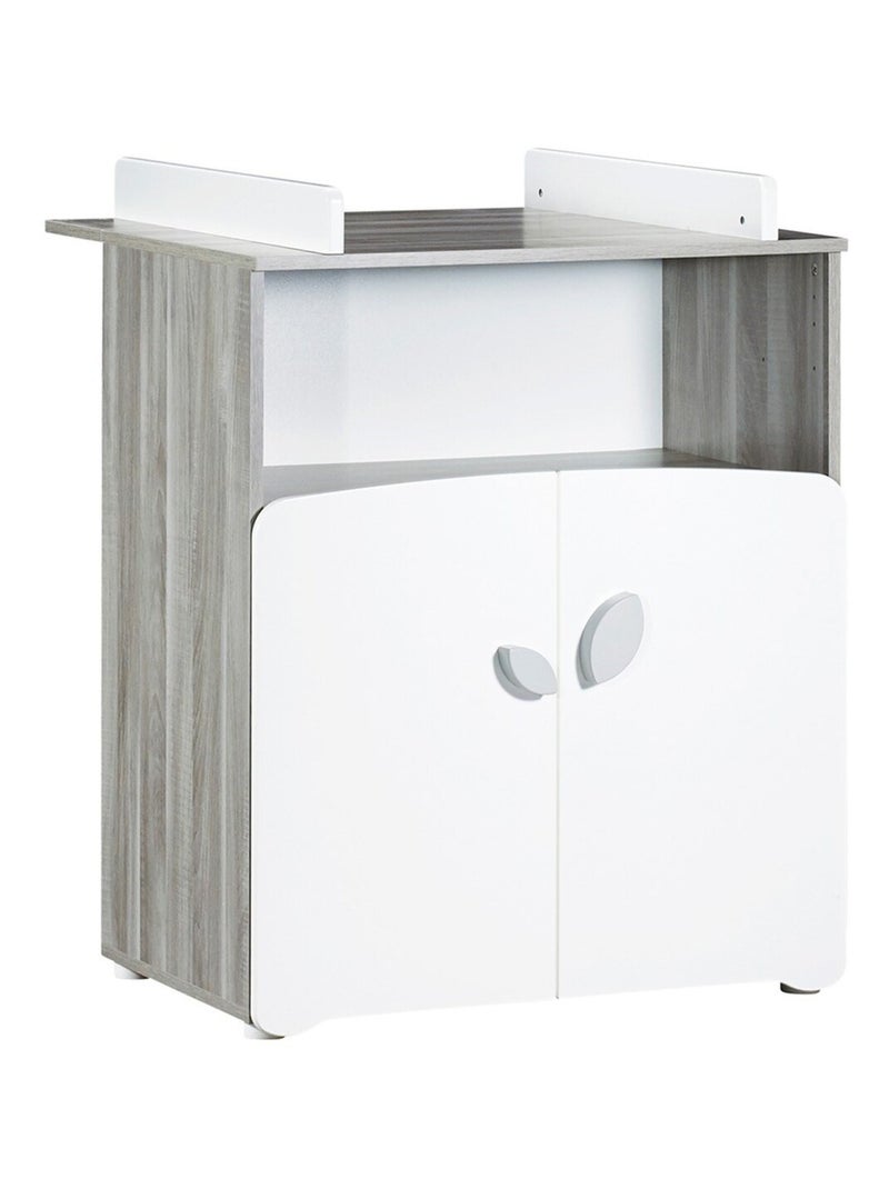Chambre duo lit et Commode à langer en bois - BABYPRICE Blanc - Kiabi