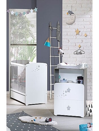 Chambre duo lit et Commode et une niche en bois - BABYPRICE