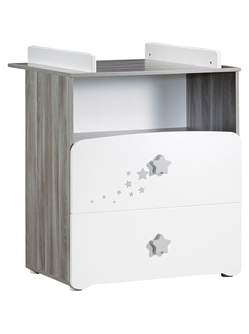 Chambre duo lit et Commode et une niche en bois - BABYPRICE Blanc - Kiabi