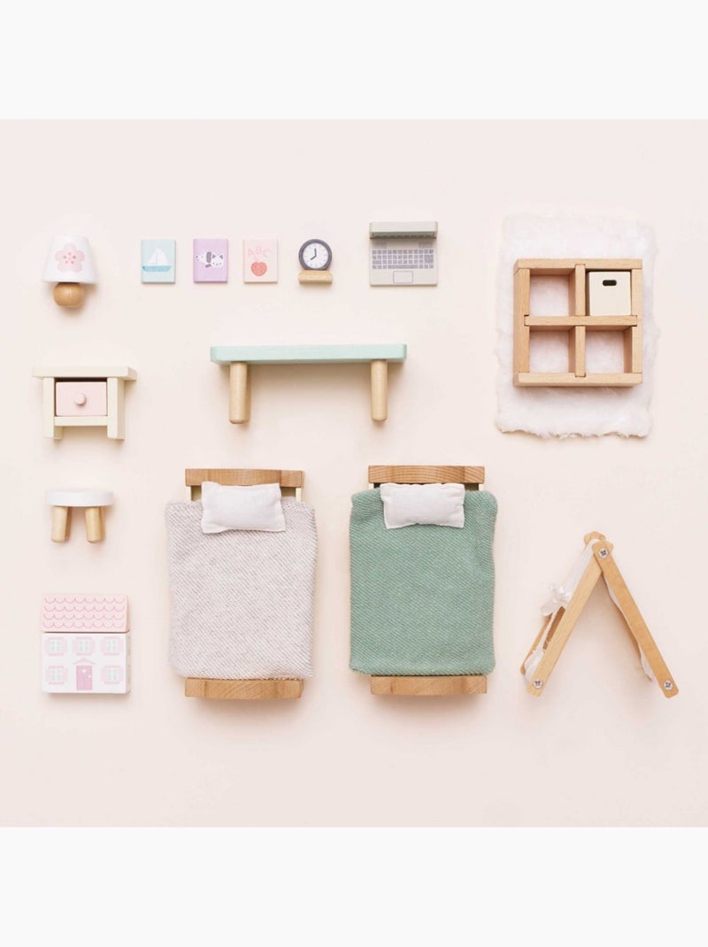 Chambre enfants pour maison de poupées Beige - Kiabi