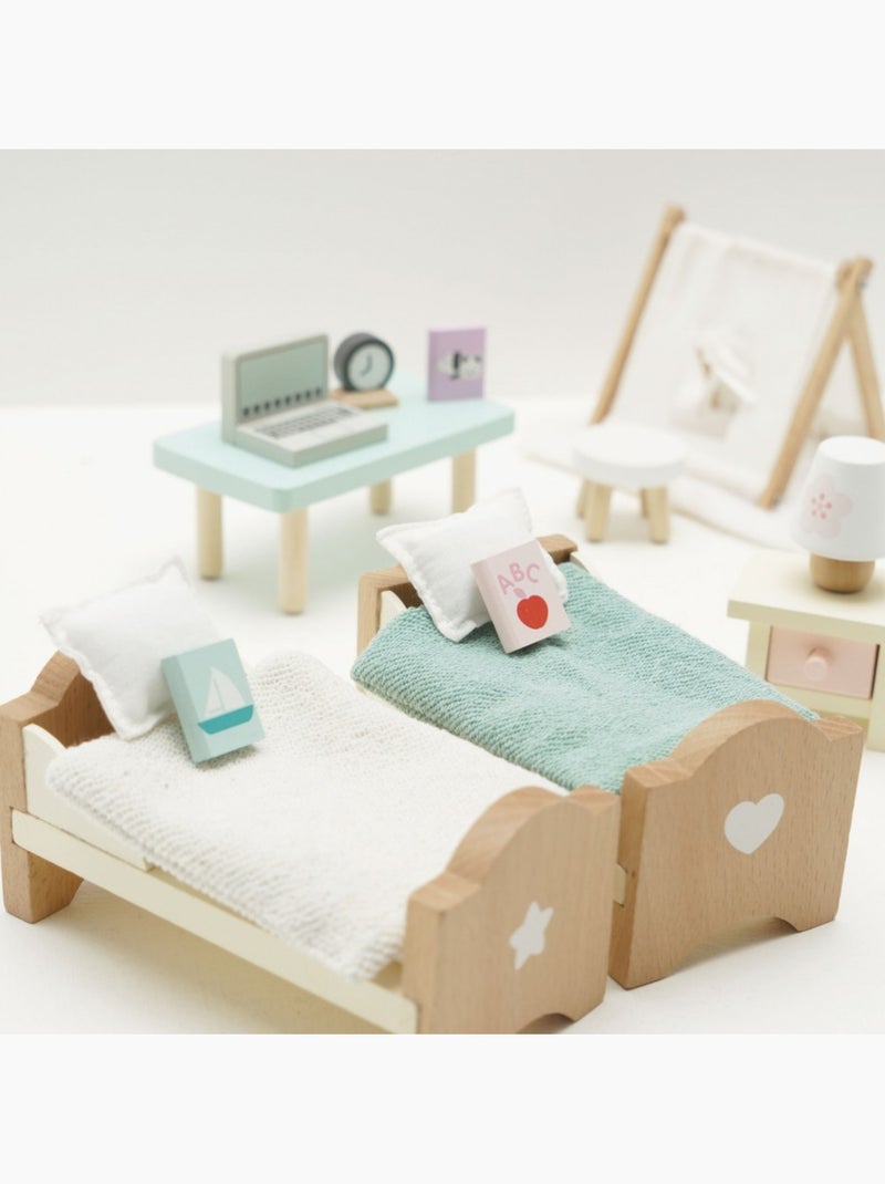 Chambre enfants pour maison de poupées Beige - Kiabi