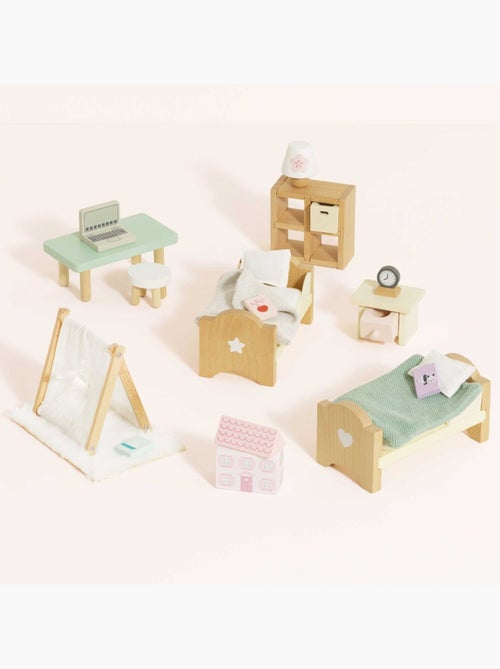 Chambre enfants pour maison de poupées - Kiabi