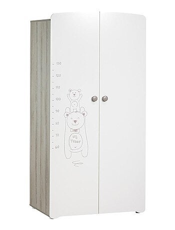 Chambre trio lit et Commode et Armoire en bois - BABYPRICE