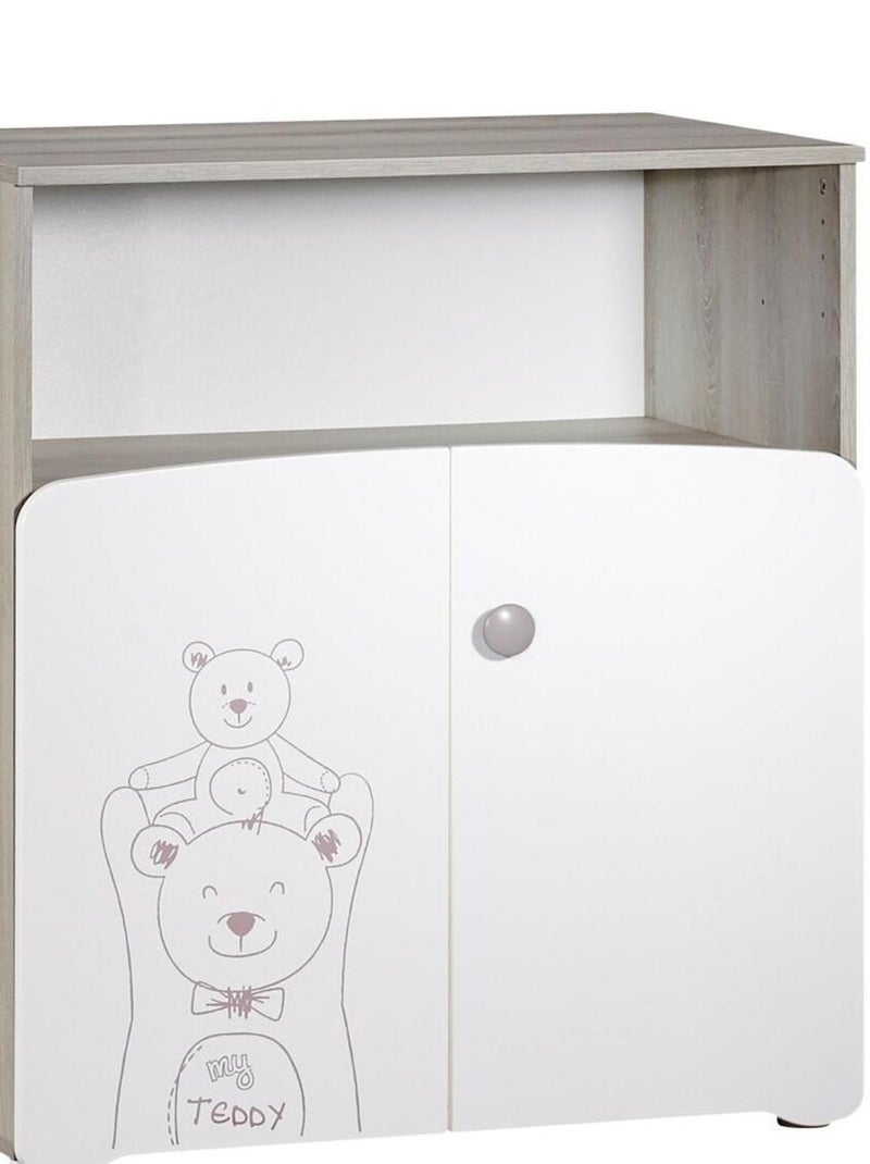 Chambre trio lit et Commode et Armoire en bois - BABYPRICE Blanc - Kiabi