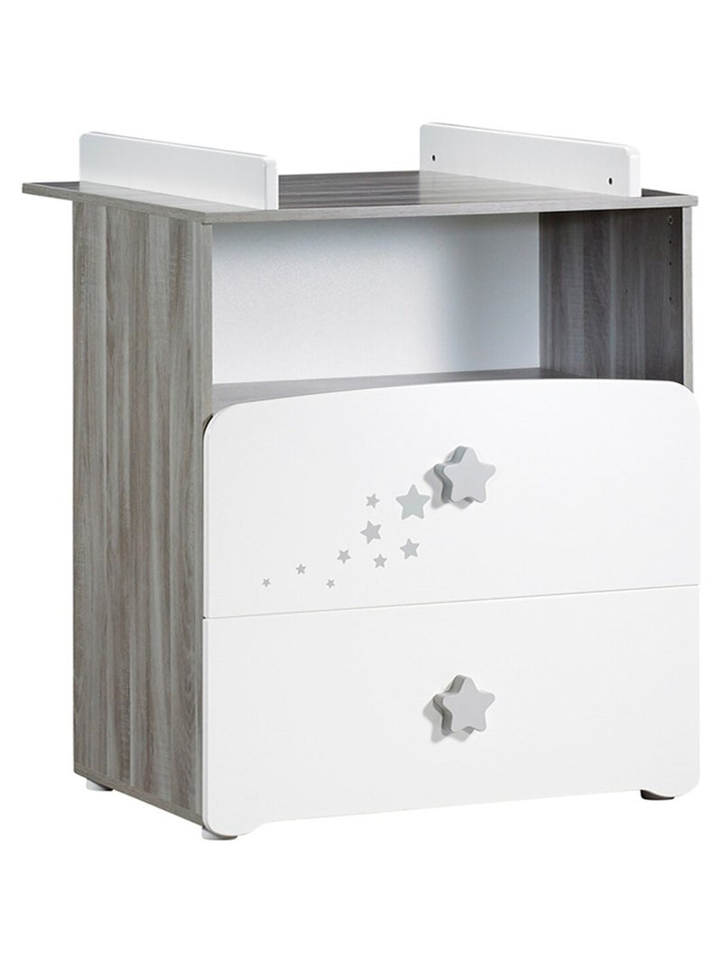 Chambre trio lit et Commode et Armoire en bois - BABYPRICE Blanc - Kiabi
