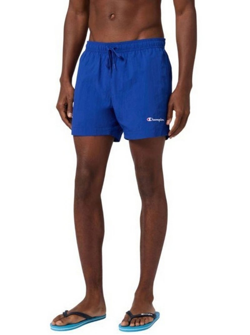 Champion - Short de bain motif/style Logo brodé Bleu - Kiabi
